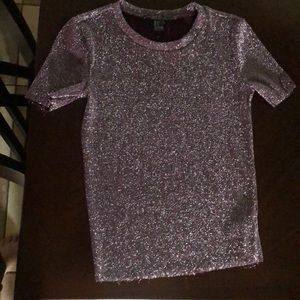 Cute fun Metallic purple forever 21 top